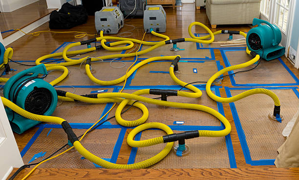 Professional Flood Damage Restoration technician working in Marion, OH